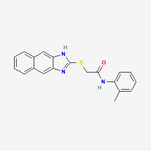 N-(2-methylphenyl)-2-(1H-naphtho[2,3-d]imidazol-2-ylthio)acetamide