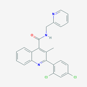 2-(2,4-dichlorophenyl)-3-methyl-N-(2-pyridinylmethyl)-4-quinolinecarboxamide