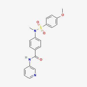 molecular formula C20H19N3O4S B3593372 4-[[(4-methoxyphenyl)sulfonyl](methyl)amino]-N-3-pyridinylbenzamide 