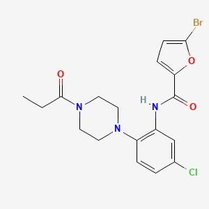 5-bromo-N-[5-chloro-2-(4-propionyl-1-piperazinyl)phenyl]-2-furamide