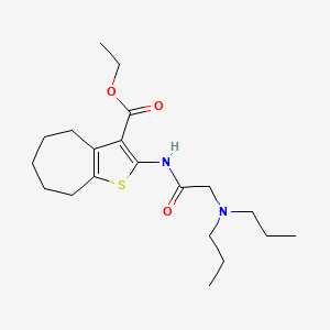 ethyl 2-[[2-(dipropylamino)acetyl]amino]-5,6,7,8-tetrahydro-4H-cyclohepta[b]thiophene-3-carboxylate