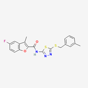 5-fluoro-3-methyl-N-{5-[(3-methylbenzyl)thio]-1,3,4-thiadiazol-2-yl}-1-benzofuran-2-carboxamide