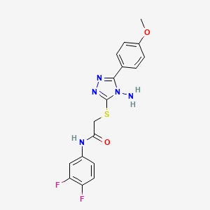 2-[4-amino-5-(4-methoxyphenyl)(1,2,4-triazol-3-ylthio)]-N-(3,4-difluorophenyl) acetamide