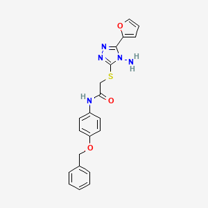 2-{[4-amino-5-(furan-2-yl)-4H-1,2,4-triazol-3-yl]sulfanyl}-N-[4-(benzyloxy)phenyl]acetamide