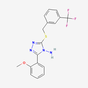 3-(2-methoxyphenyl)-5-{[3-(trifluoromethyl)benzyl]sulfanyl}-4H-1,2,4-triazol-4-amine