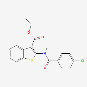 ethyl 2-[(4-chlorobenzoyl)amino]-1-benzothiophene-3-carboxylate