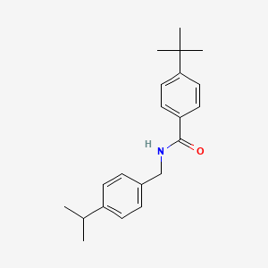 molecular formula C21H27NO B3593518 4-(TERT-BUTYL)-N-(4-ISOPROPYLBENZYL)BENZAMIDE 