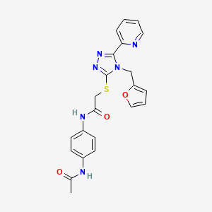 N-[4-(acetylamino)phenyl]-2-{[4-(2-furylmethyl)-5-(2-pyridinyl)-4H-1,2,4-triazol-3-yl]thio}acetamide