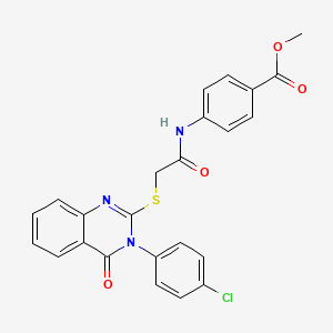 molecular formula C24H18ClN3O4S B3593560 Methyl 4-(2-{[3-(4-chlorophenyl)-4-oxo-3,4-dihydroquinazolin-2-yl]sulfanyl}acetamido)benzoate CAS No. 710988-46-8