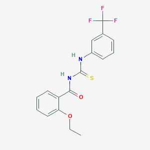 molecular formula C17H15F3N2O2S B3593570 2-ethoxy-N-({[3-(trifluoromethyl)phenyl]amino}carbonothioyl)benzamide 