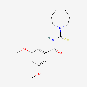 molecular formula C16H22N2O3S B3593572 N-(1-azepanylcarbonothioyl)-3,5-dimethoxybenzamide 