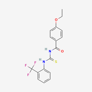 molecular formula C17H15F3N2O2S B3593588 4-ethoxy-N-({[2-(trifluoromethyl)phenyl]amino}carbonothioyl)benzamide 