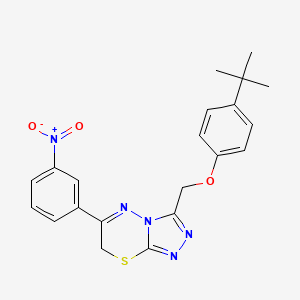 3-[(4-tert-butylphenoxy)methyl]-6-(3-nitrophenyl)-7H-[1,2,4]triazolo[3,4-b][1,3,4]thiadiazine