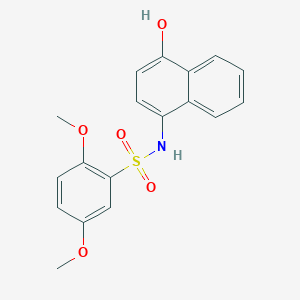 molecular formula C18H17NO5S B3593670 N-(4-hydroxy-1-naphthyl)-2,5-dimethoxybenzenesulfonamide 