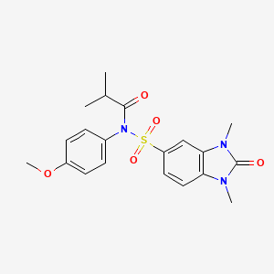 N-[(1,3-dimethyl-2-oxo-2,3-dihydro-1H-benzimidazol-5-yl)sulfonyl]-N-(4-methoxyphenyl)-2-methylpropanamide