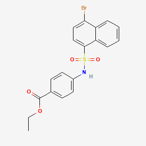 ethyl 4-{[(4-bromo-1-naphthyl)sulfonyl]amino}benzoate