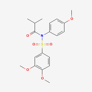 N-(3,4-dimethoxyphenyl)sulfonyl-N-(4-methoxyphenyl)-2-methylpropanamide