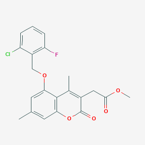 METHYL 2-{5-[(2-CHLORO-6-FLUOROPHENYL)METHOXY]-4,7-DIMETHYL-2-OXO-2H-CHROMEN-3-YL}ACETATE