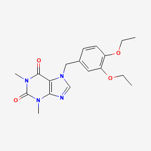 7-[(3,4-DIETHOXYPHENYL)METHYL]-1,3-DIMETHYL-2,3,6,7-TETRAHYDRO-1H-PURINE-2,6-DIONE