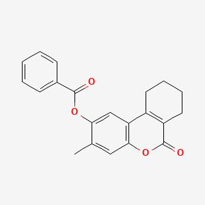 3-METHYL-6-OXO-6H,7H,8H,9H,10H-CYCLOHEXA[C]CHROMEN-2-YL BENZOATE