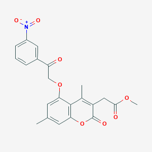 METHYL 2-{4,7-DIMETHYL-5-[2-(3-NITROPHENYL)-2-OXOETHOXY]-2-OXO-2H-CHROMEN-3-YL}ACETATE