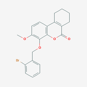 4-[(2-BROMOPHENYL)METHOXY]-3-METHOXY-6H,7H,8H,9H,10H-CYCLOHEXA[C]CHROMEN-6-ONE