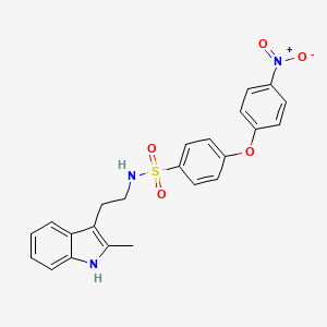 N-[2-(2-METHYL-1H-INDOL-3-YL)ETHYL]-4-(4-NITROPHENOXY)BENZENE-1-SULFONAMIDE