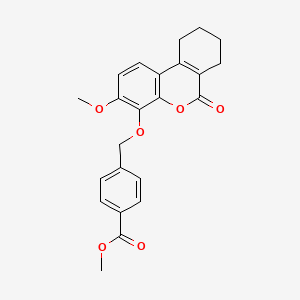 METHYL 4-[({3-METHOXY-6-OXO-6H,7H,8H,9H,10H-CYCLOHEXA[C]CHROMEN-4-YL}OXY)METHYL]BENZOATE