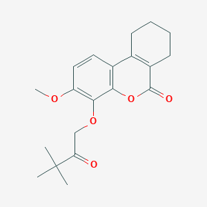 4-(3,3-DIMETHYL-2-OXOBUTOXY)-3-METHOXY-6H,7H,8H,9H,10H-CYCLOHEXA[C]CHROMEN-6-ONE