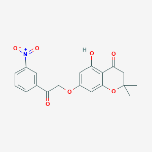 5-HYDROXY-2,2-DIMETHYL-7-[2-(3-NITROPHENYL)-2-OXOETHOXY]-3,4-DIHYDRO-2H-1-BENZOPYRAN-4-ONE