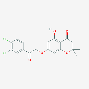 molecular formula C19H16Cl2O5 B3593820 7-[2-(3,4-DICHLOROPHENYL)-2-OXOETHOXY]-5-HYDROXY-2,2-DIMETHYL-3,4-DIHYDRO-2H-1-BENZOPYRAN-4-ONE 