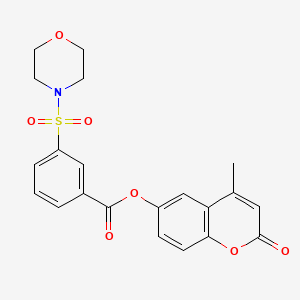 molecular formula C21H19NO7S B3593846 4-methyl-2-oxo-2H-chromen-6-yl 3-(4-morpholinylsulfonyl)benzoate 