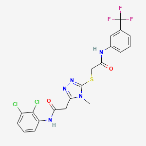 N-(2,3-dichlorophenyl)-2-[4-methyl-5-[2-oxo-2-[3-(trifluoromethyl)anilino]ethyl]sulfanyl-1,2,4-triazol-3-yl]acetamide