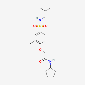 N-cyclopentyl-2-{4-[(isobutylamino)sulfonyl]-2-methylphenoxy}acetamide