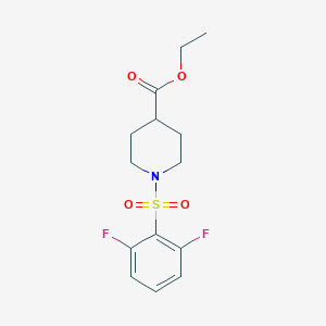 Ethyl 1-(2,6-difluorophenyl)sulfonylpiperidine-4-carboxylate