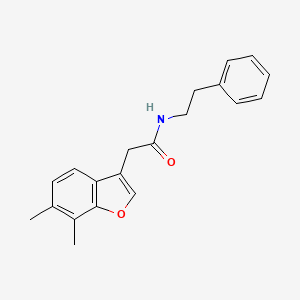 2-(6,7-dimethyl-1-benzofuran-3-yl)-N-(2-phenylethyl)acetamide