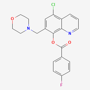 5-chloro-7-(4-morpholinylmethyl)-8-quinolinyl 4-fluorobenzoate