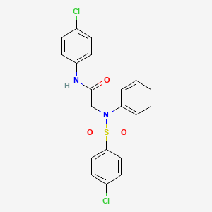 N~1~-(4-chlorophenyl)-N~2~-[(4-chlorophenyl)sulfonyl]-N~2~-(3-methylphenyl)glycinamide