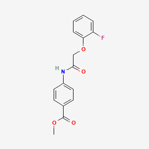 molecular formula C16H14FNO4 B3593907 methyl 4-{[(2-fluorophenoxy)acetyl]amino}benzoate 