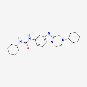 N-CYCLOHEXYL-N'-(2-CYCLOHEXYL-1,2,3,4-TETRAHYDROPYRAZINO[1,2-A][1,3]BENZIMIDAZOL-8-YL)UREA