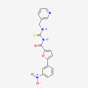 molecular formula C18H14N4O4S B3593925 5-(3-nitrophenyl)-N-{[(3-pyridinylmethyl)amino]carbonothioyl}-2-furamide 