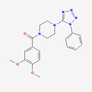 molecular formula C20H22N6O3 B3593936 1-(3,4-dimethoxybenzoyl)-4-(1-phenyl-1H-tetrazol-5-yl)piperazine 