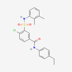 4-chloro-3-{[(2,3-dimethylphenyl)amino]sulfonyl}-N-(4-ethylphenyl)benzamide