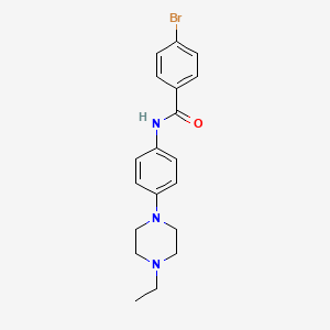 molecular formula C19H22BrN3O B3593945 4-bromo-N-[4-(4-ethylpiperazin-1-yl)phenyl]benzamide 