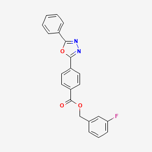 3-fluorobenzyl 4-(5-phenyl-1,3,4-oxadiazol-2-yl)benzoate