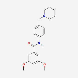 3,5-dimethoxy-N-[4-(piperidin-1-ylmethyl)phenyl]benzamide