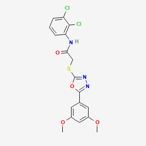 molecular formula C18H15Cl2N3O4S B3593984 N-(2,3-dichlorophenyl)-2-{[5-(3,5-dimethoxyphenyl)-1,3,4-oxadiazol-2-yl]thio}acetamide 