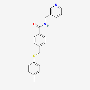 4-{[(4-methylphenyl)thio]methyl}-N-(3-pyridinylmethyl)benzamide