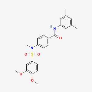 molecular formula C24H26N2O5S B3593996 4-[[(3,4-dimethoxyphenyl)sulfonyl](methyl)amino]-N-(3,5-dimethylphenyl)benzamide 