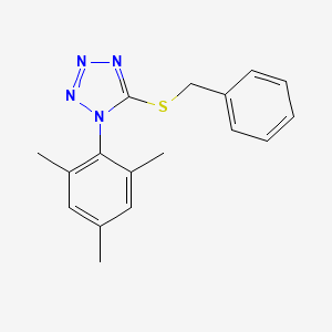 molecular formula C17H18N4S B3594004 5-(benzylthio)-1-mesityl-1H-tetrazole 